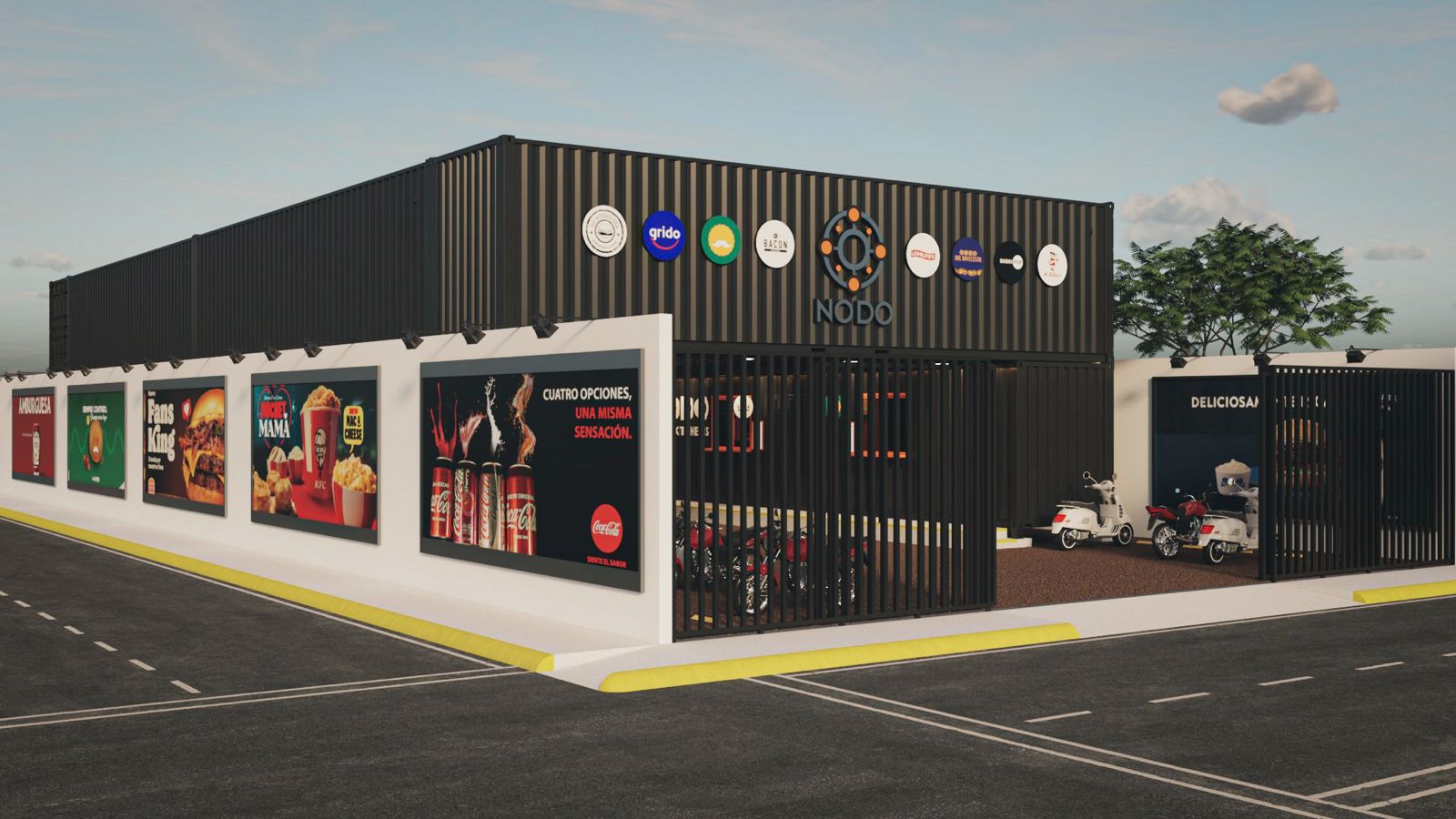 NODO Dark Kitchens - Render 3D de las Instalaciones